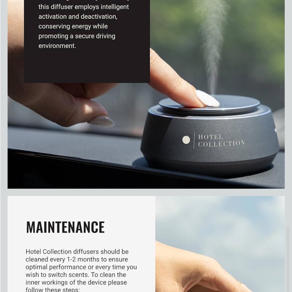 Hotel Collection Smart Car Diffuser - Gunmetal - Picture 2 of 6